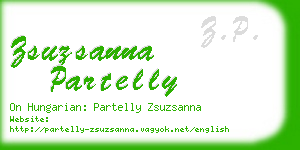 zsuzsanna partelly business card